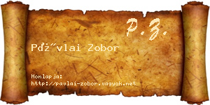 Pávlai Zobor névjegykártya